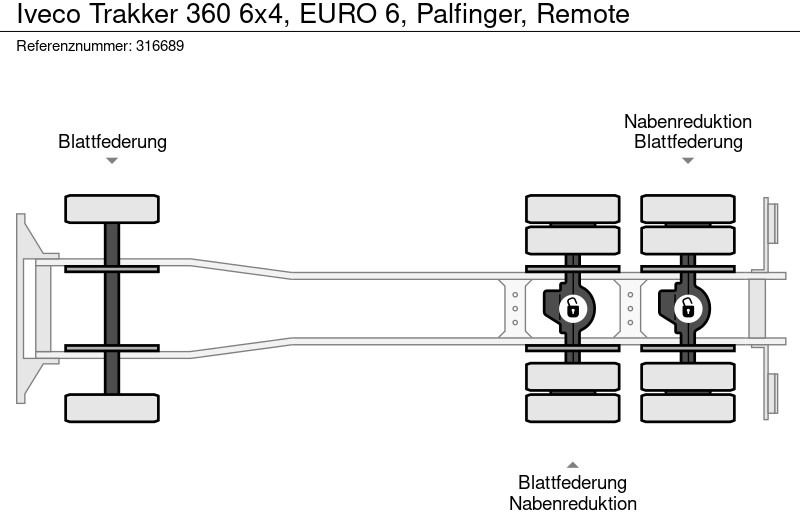 Dropside/ Flatbed truck, Crane truck Iveco Trakker 360 6x4, EURO 6, Palfinger, Remote: picture 16