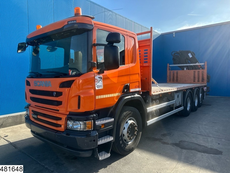 Dropside/ Flatbed truck, Crane truck Scania P 410 8x4, EURO 6, HIAB, Remote: picture 14