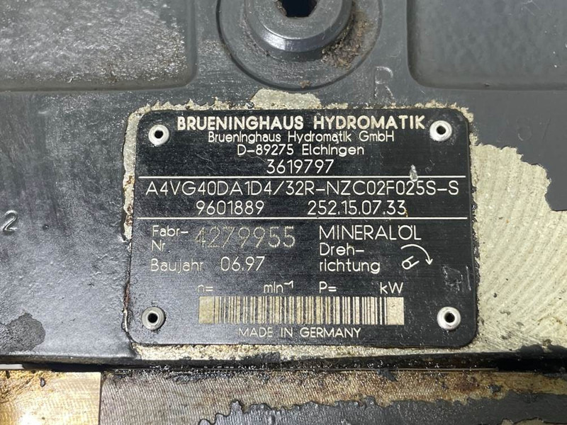 Hydraulics for Construction machinery Kramer 318-Rexroth A4VG40DA1D4/32R-Drive pump/Fahrpumpe: picture 9
