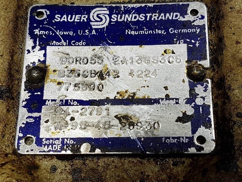 Sauer Sundstrand 90R055EA138S3C6-94-2791-Drive pum - Hydraulics: picture 3 Sauer Sundstrand 90R055EA138S3C6-94-2791-Drive pum - Hydraulics: picture 3
