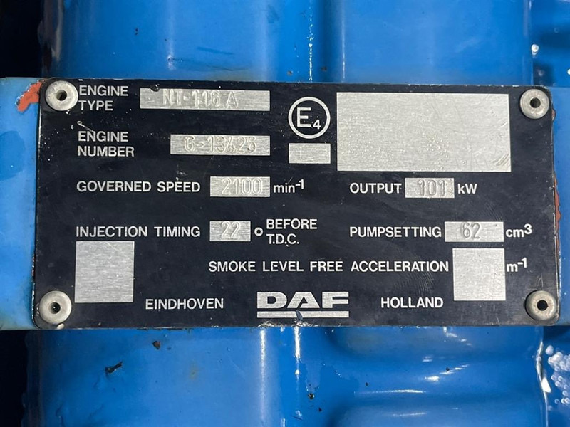 Engine for Construction machinery Werklust WG18B-Daf NT116A-Engine/Motor: picture 9 Engine for Construction machinery Werklust WG18B-Daf NT116A-Engine/Motor: picture 9