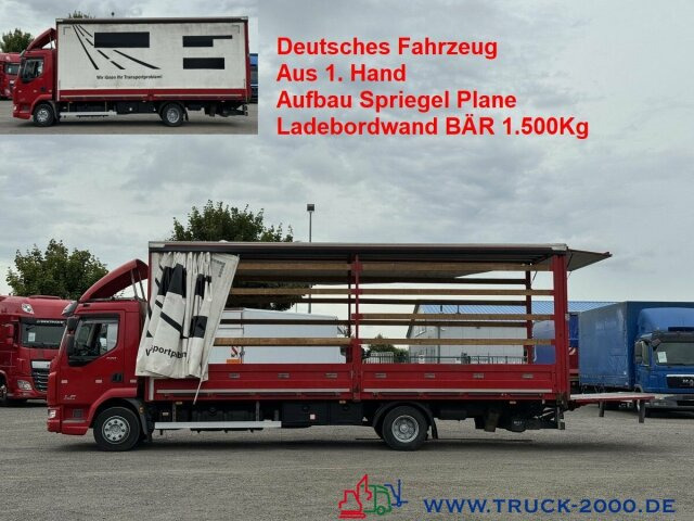 DAF LF220 Plane Spriegel Ladebordwand BÄR 1.500 Kg - Curtainsider truck: picture 1 DAF LF220 Plane Spriegel Ladebordwand BÄR 1.500 Kg - Curtainsider truck: picture 1