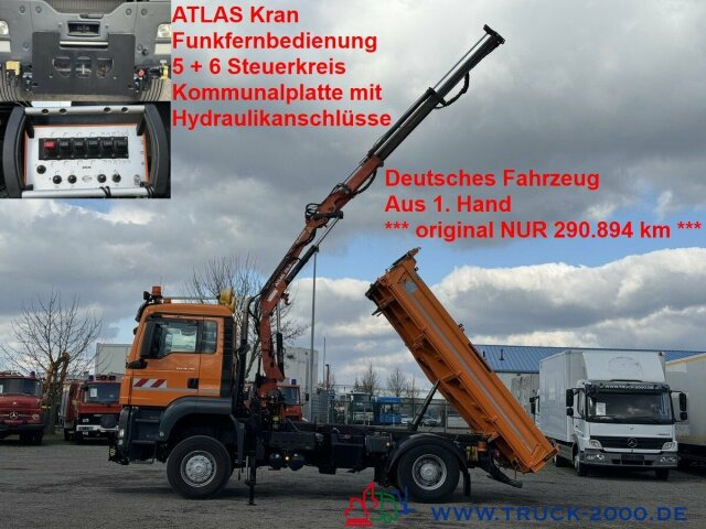MAN 18.320 4x4 Atlas Kran 8,8m=770kg FB Winterdienst - Tipper, Crane truck: picture 1 MAN 18.320 4x4 Atlas Kran 8,8m=770kg FB Winterdienst - Tipper, Crane truck: picture 1