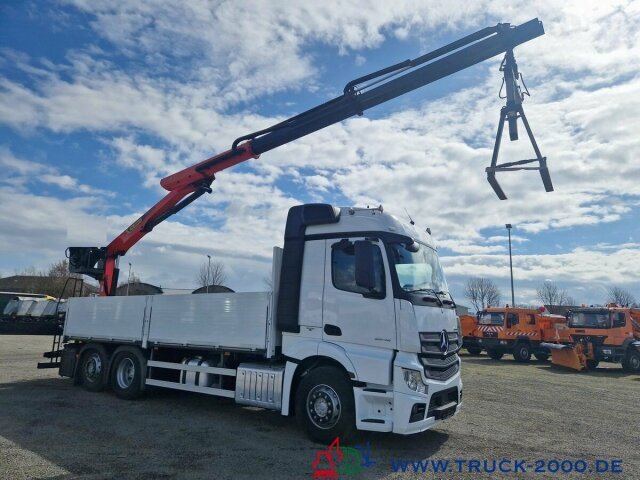 Dropside/ Flatbed truck, Crane truck Mercedes-Benz Actros 2548 6x2 Kran PK20501 bei 11m/1,64 Tonnen: picture 13