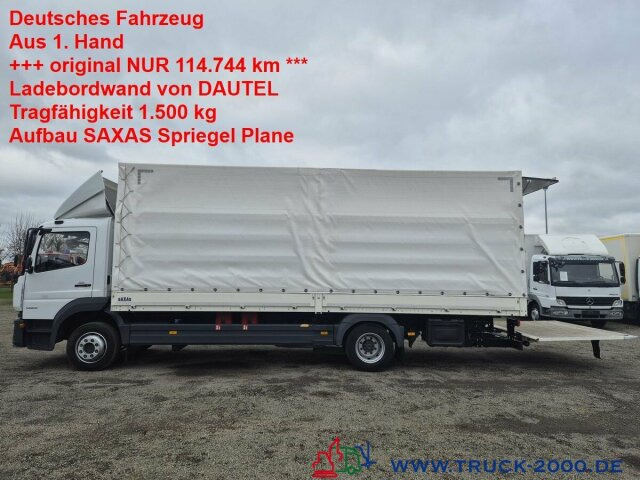Mercedes-Benz Atego 1223 L Plane + Spriegel L+R LBW nur 114TKM - Curtainsider truck: picture 1 Mercedes-Benz Atego 1223 L Plane + Spriegel L+R LBW nur 114TKM - Curtainsider truck: picture 1
