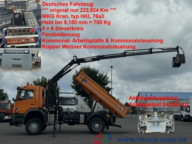 Mercedes-Benz Axor 2133 4x4 Kipper Kran Winterdienstausstat. - Tipper, Crane truck: picture 1 Mercedes-Benz Axor 2133 4x4 Kipper Kran Winterdienstausstat. - Tipper, Crane truck: picture 1
