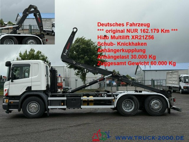 Scania P 410 Hiab Lenkbare Nachlauf Liftachse Nur162TKM - Hook lift truck: picture 1 Scania P 410 Hiab Lenkbare Nachlauf Liftachse Nur162TKM - Hook lift truck: picture 1