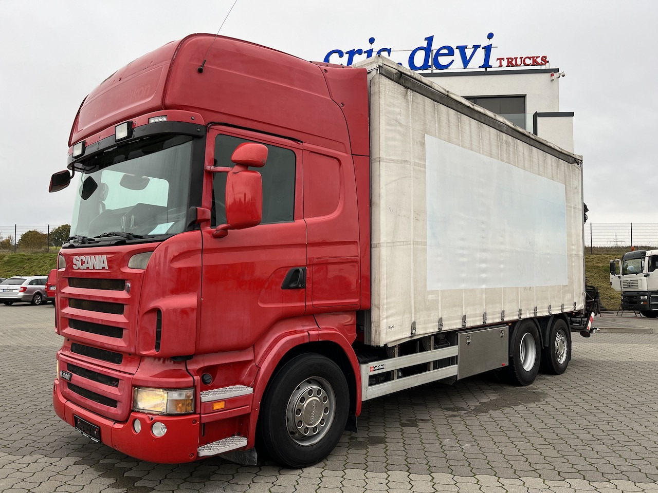 Scania R440 6x2  Hiab 166 E-5 HiDuo | AHK | Lenk-Lift A. - Curtainsider truck, Crane truck: picture 1 Scania R440 6x2  Hiab 166 E-5 HiDuo | AHK | Lenk-Lift A. - Curtainsider truck, Crane truck: picture 1