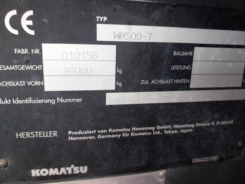 Komatsu WA500-7 - Wheel loader: picture 2 Komatsu WA500-7 - Wheel loader: picture 2