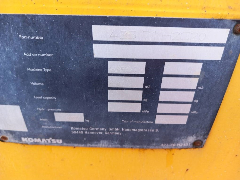 Komatsu WA500-7 - Bucket for Construction machinery: picture 2 Komatsu WA500-7 - Bucket for Construction machinery: picture 2