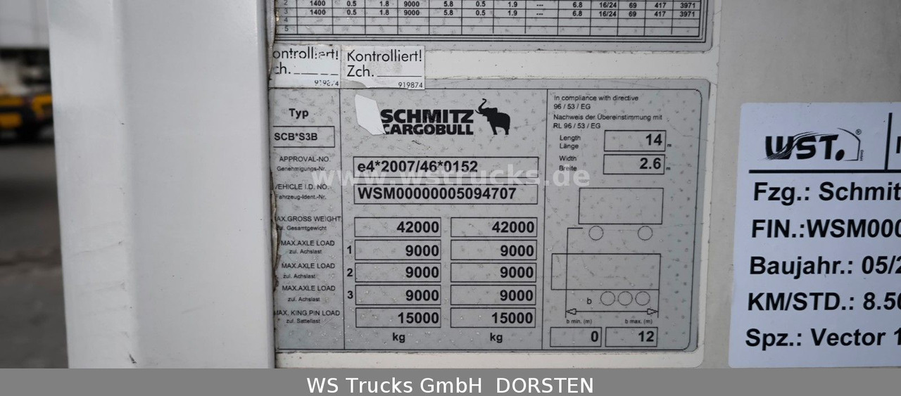 Schmitz Cargobull SKO 24 Kühlauflieger Vector 1550 Strom/Diesel - Closed box semi-trailer: picture 5 Schmitz Cargobull SKO 24 Kühlauflieger Vector 1550 Strom/Diesel - Closed box semi-trailer: picture 5