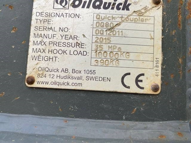 OilQuick (99002377) SW OilQuick OQ 80 - Quick coupler for Construction machinery: picture 2 OilQuick (99002377) SW OilQuick OQ 80 - Quick coupler for Construction machinery: picture 2