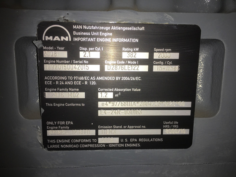 New Construction machinery MAN D2876-LE122 NEW: picture 6 New Construction machinery MAN D2876-LE122 NEW: picture 6