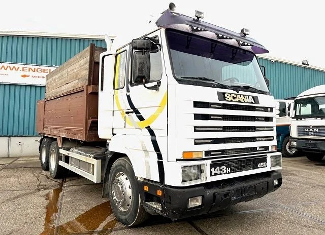 Scania R143-450 V8 STREAMLINE 6x2 FULL STEEL KIPPER (MANUAL GEARBOX / FULL STEEL SUSPENSION / 10 TIRES / ROBSON DRIVE / MECHANICAL PUMP - Tipper: picture 2 Scania R143-450 V8 STREAMLINE 6x2 FULL STEEL KIPPER (MANUAL GEARBOX / FULL STEEL SUSPENSION / 10 TIRES / ROBSON DRIVE / MECHANICAL PUMP - Tipper: picture 2