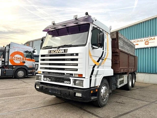 Scania R143-450 V8 STREAMLINE 6x2 FULL STEEL KIPPER (MANUAL GEARBOX / FULL STEEL SUSPENSION / 10 TIRES / ROBSON DRIVE / MECHANICAL PUMP - Tipper: picture 1 Scania R143-450 V8 STREAMLINE 6x2 FULL STEEL KIPPER (MANUAL GEARBOX / FULL STEEL SUSPENSION / 10 TIRES / ROBSON DRIVE / MECHANICAL PUMP - Tipper: picture 1