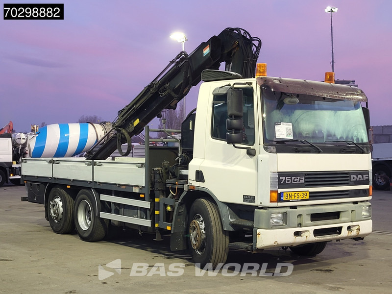 Dropside/ Flatbed truck, Crane truck DAF 75CF.250 CF 6X2 HIAB 190W3 Crane Kran Remote Rotator Steering Axle Automatic Euro 3: picture 11