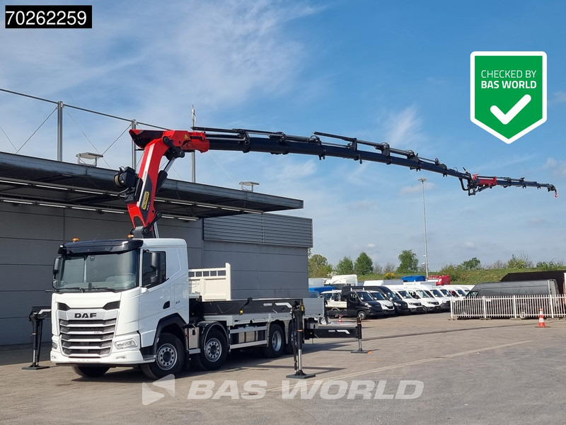 DAF XF 530 8X2 NEW Palfinger PK580 TEC Crane 8 + 4 Fly-jib Winch Retarder Lift+Lenkasche - Dropside/ Flatbed truck, Crane truck: picture 1 DAF XF 530 8X2 NEW Palfinger PK580 TEC Crane 8 + 4 Fly-jib Winch Retarder Lift+Lenkasche - Dropside/ Flatbed truck, Crane truck: picture 1