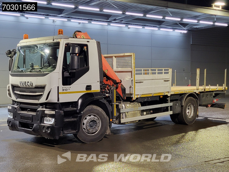 Dropside/ Flatbed truck, Crane truck Iveco Stralis 310 4X2 Palfinger PK 12002 EH Kran Crane Steelsuspension Automatic Euro 6: picture 9