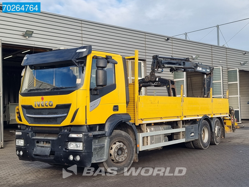 Dropside/ Flatbed truck, Crane truck Iveco Stralis 310 6X2 RHD! Atlas 135.2VE-A11 Crane Lift-lenkachse ACC Euro 6: picture 14
