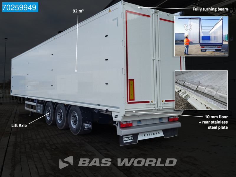 Knapen K100 10MM 92m3 3 axles NEW 92M3 10mm Liftachse - Walking floor semi-trailer: picture 2 Knapen K100 10MM 92m3 3 axles NEW 92M3 10mm Liftachse - Walking floor semi-trailer: picture 2