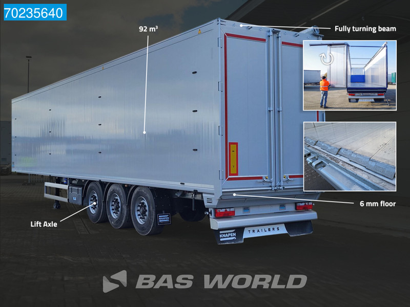 Knapen K100 6MM 92m3 3 axles NEW 6mm 92M3 Liftachse - Walking floor semi-trailer: picture 3 Knapen K100 6MM 92m3 3 axles NEW 6mm 92M3 Liftachse - Walking floor semi-trailer: picture 3