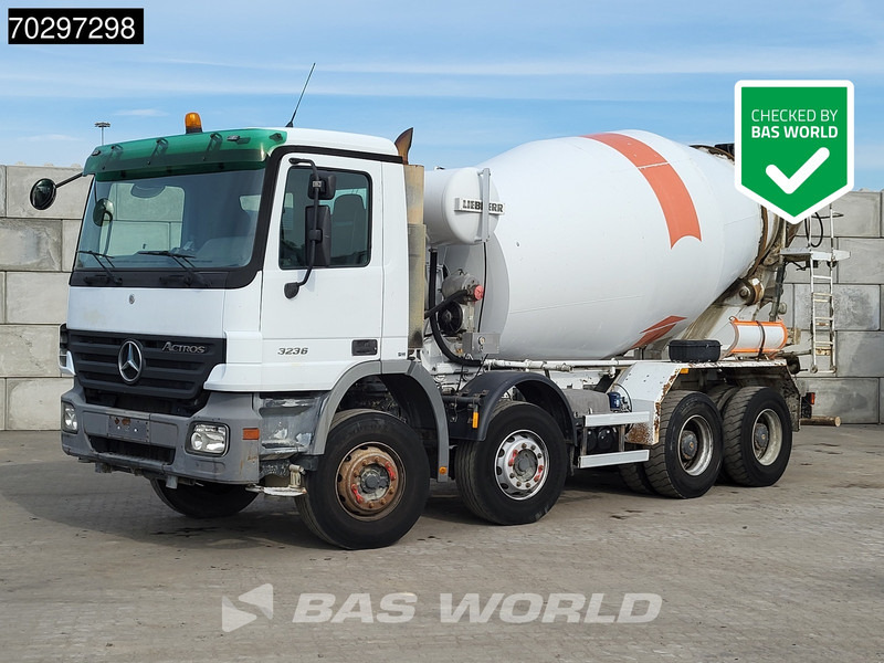 Mercedes-Benz Actros 3236 8X4 9m3 Liebherr 3-Pedals Steelsuspension Big-Axle Euro 3 - Concrete mixer truck: picture 1 Mercedes-Benz Actros 3236 8X4 9m3 Liebherr 3-Pedals Steelsuspension Big-Axle Euro 3 - Concrete mixer truck: picture 1