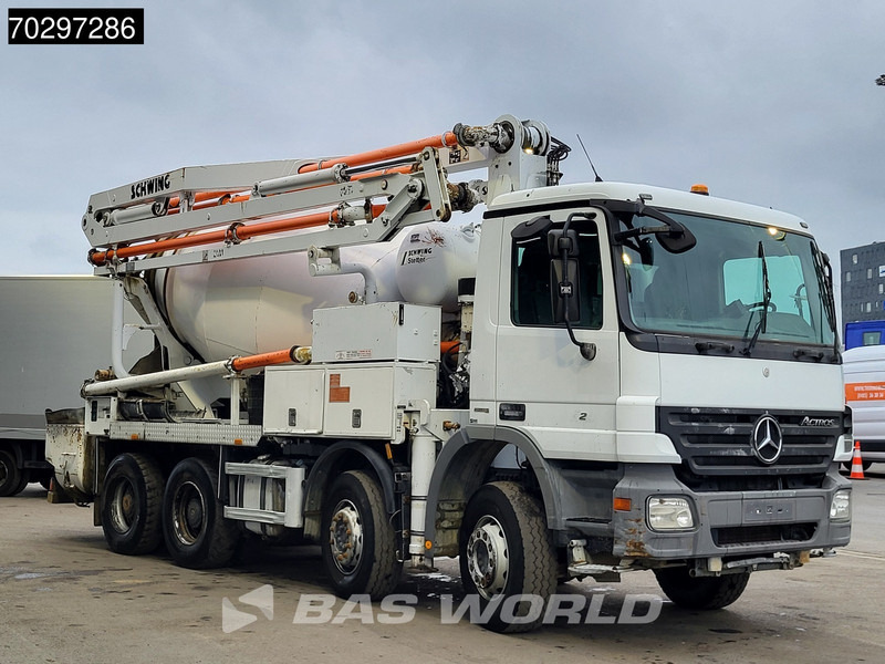 Mercedes-Benz Actros 3241 8X4 21meter Pump + 7m3 Stetter Mixer Steelsuspension Big-Axle Manual Euro 5 - Concrete pump truck: picture 3 Mercedes-Benz Actros 3241 8X4 21meter Pump + 7m3 Stetter Mixer Steelsuspension Big-Axle Manual Euro 5 - Concrete pump truck: picture 3