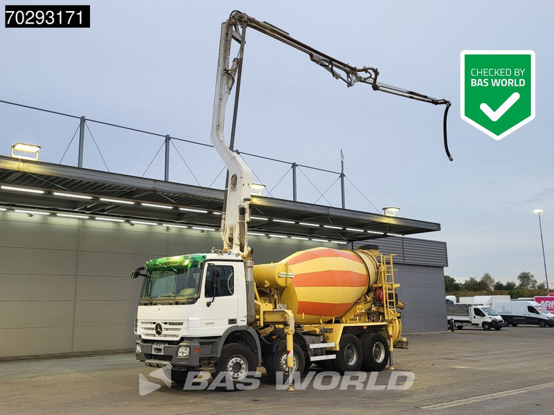 Mercedes-Benz Actros 3244 8X4 Retarder Putzmeister 24 Mtrs Pumi Big-Axle 3-Pedals Euro 4 - Concrete pump truck: picture 1 Mercedes-Benz Actros 3244 8X4 Retarder Putzmeister 24 Mtrs Pumi Big-Axle 3-Pedals Euro 4 - Concrete pump truck: picture 1