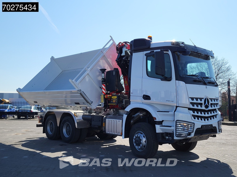 New Tipper, Crane truck Mercedes-Benz Arocs 3348 6X6 Fassi F255A.2.24 xe-dynamic Kran Dreiseitenkipper Navi Euro 6: picture 11