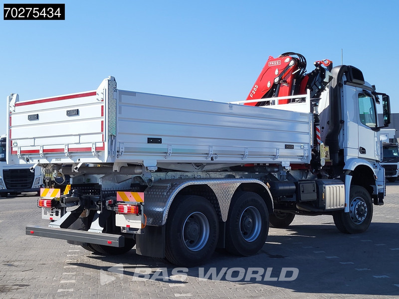 New Tipper, Crane truck Mercedes-Benz Arocs 3348 6X6 Fassi F255A.2.24 xe-dynamic Kran Dreiseitenkipper Navi Euro 6: picture 17