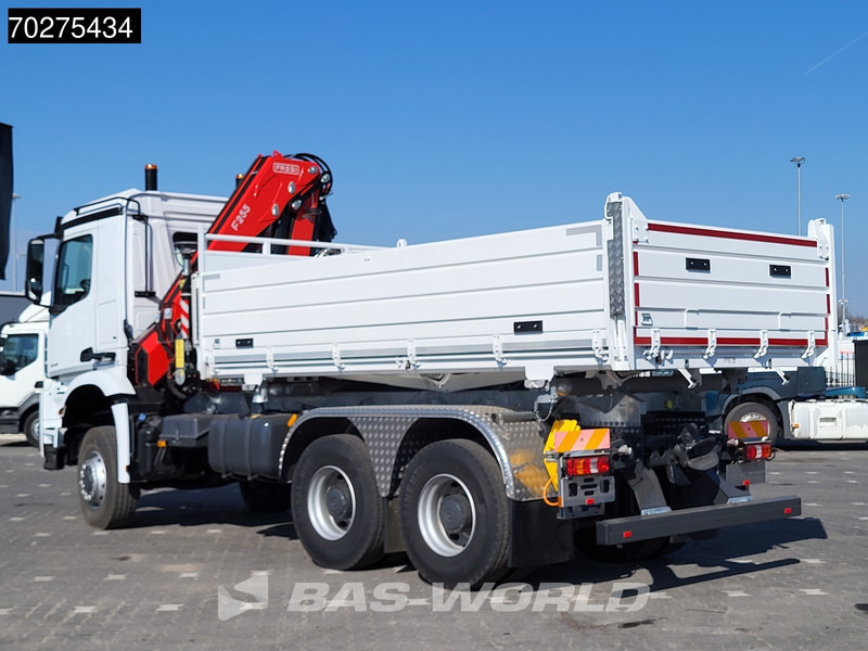 New Tipper, Crane truck Mercedes-Benz Arocs 3348 6X6 Fassi F255A.2.24 xe-dynamic Kran Dreiseitenkipper Navi Euro 6: picture 15