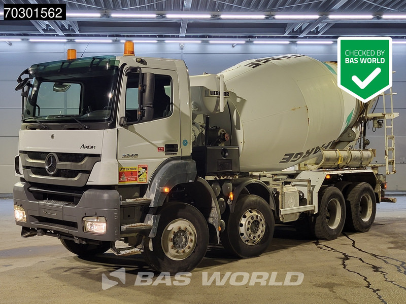 Mercedes-Benz Axor 3240 8X4 9m3 Liebherr mixer Steel suspension Manual Euro 5 - Concrete mixer truck: picture 1 Mercedes-Benz Axor 3240 8X4 9m3 Liebherr mixer Steel suspension Manual Euro 5 - Concrete mixer truck: picture 1