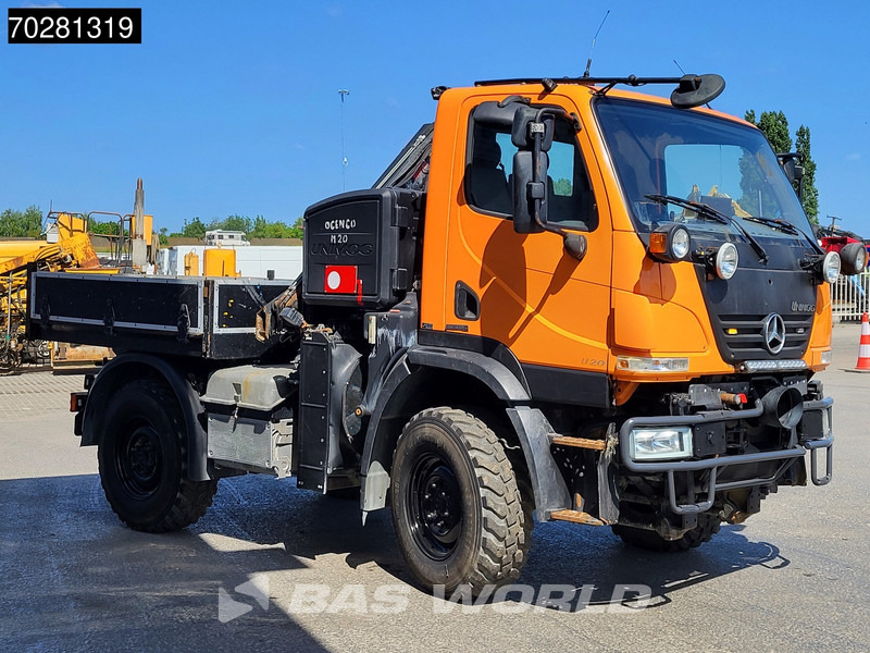 Dropside/ Flatbed truck, Crane truck Mercedes-Benz U20 4X4 Hiab 022D-3 HIDUO Kran Crane Hydraulic Euro 5: picture 10
