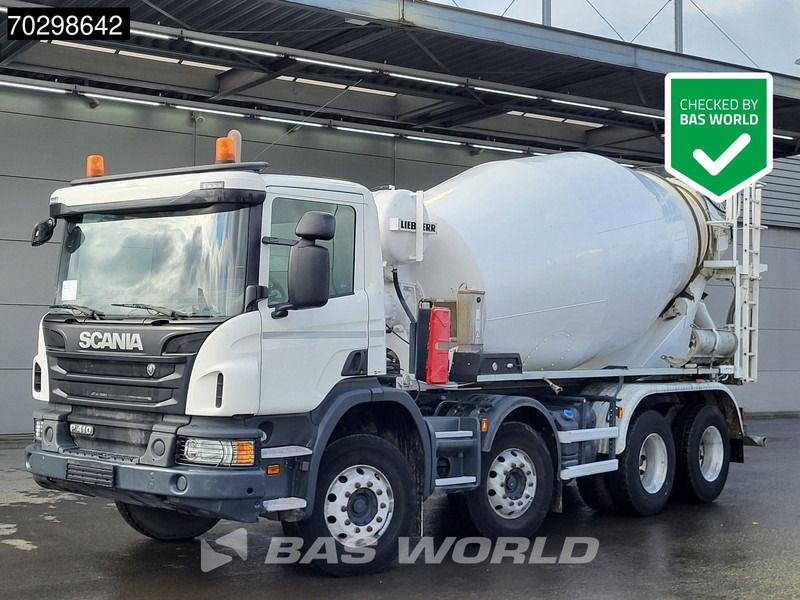 Scania P410 8X4 9m3 Liebherr mixer Automatic Steelsuspension Euro 6 - Concrete mixer truck: picture 1 Scania P410 8X4 9m3 Liebherr mixer Automatic Steelsuspension Euro 6 - Concrete mixer truck: picture 1