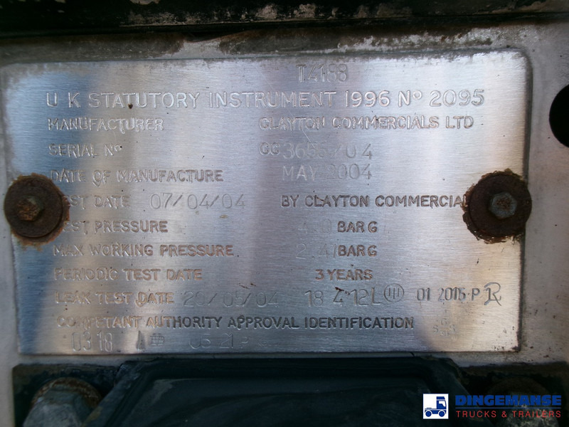 Tank semi-trailer Clayton Bitumen tank inox 33 m3 / 1 comp + ADR: picture 12