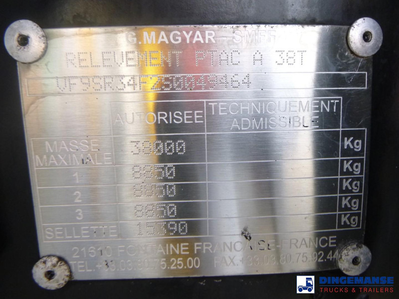 Tank semi-trailer Magyar Bitumen tank inox 32 m3 / 1 comp: picture 17