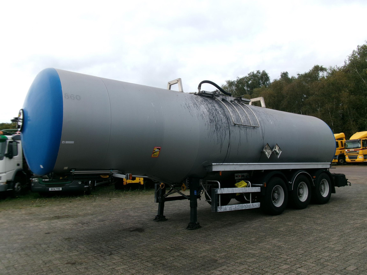 Tank semi-trailer for transportation of bitumen Magyar Bitumen tank inox 32 m3 / 1 comp: picture 1