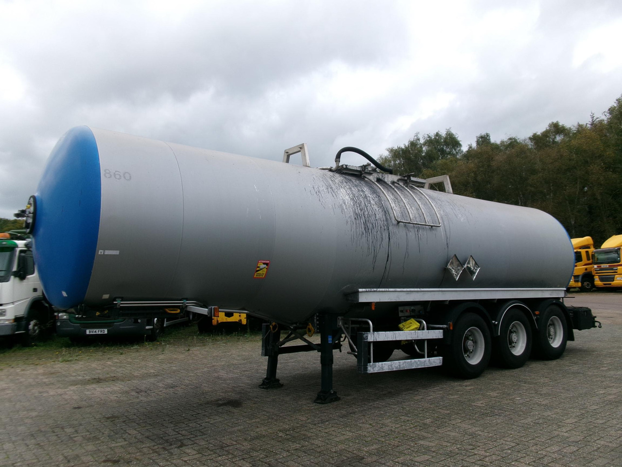 Tank semi-trailer for transportation of bitumen Magyar Bitumen tank inox 32 m3 / 1 comp: picture 1