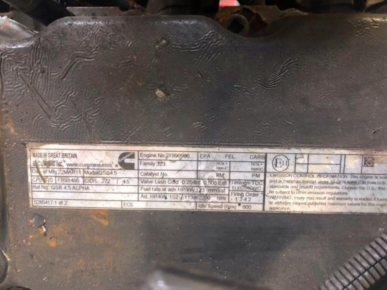 Cummins QSB4.5 152 - Engine: picture 3 Cummins QSB4.5 152 - Engine: picture 3