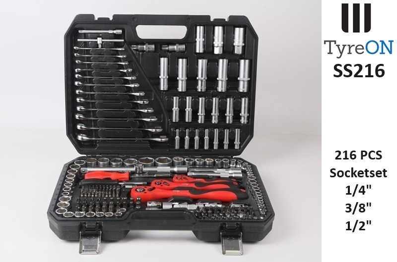 SS216 Professional Socket Set 216-piece 1/8 - 1/4 - 1/2 Inch - Chrome Vanadium - Workshop equipment: picture 2 SS216 Professional Socket Set 216-piece 1/8 - 1/4 - 1/2 Inch - Chrome Vanadium - Workshop equipment: picture 2