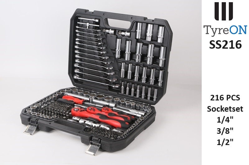 SS216 Professional Socket Set 216-piece 1/8 - 1/4 - 1/2 Inch - Chrome Vanadium - Workshop equipment: picture 1 SS216 Professional Socket Set 216-piece 1/8 - 1/4 - 1/2 Inch - Chrome Vanadium - Workshop equipment: picture 1