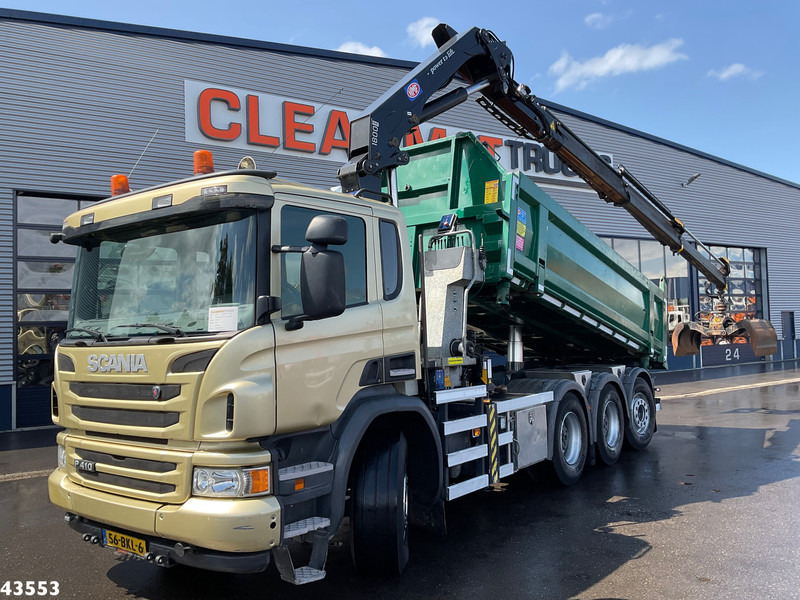 Scania P 410 8x4 Euro 6 HMF 18 Tonmeter laadkraan - Tipper, Crane truck: picture 1 Scania P 410 8x4 Euro 6 HMF 18 Tonmeter laadkraan - Tipper, Crane truck: picture 1
