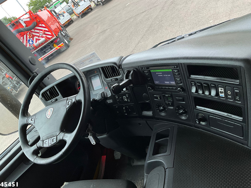 Hook lift truck, Crane truck Scania P 410 8x4 Euro 6 Palfinger 14 Tonmeter Z-kraan: picture 14