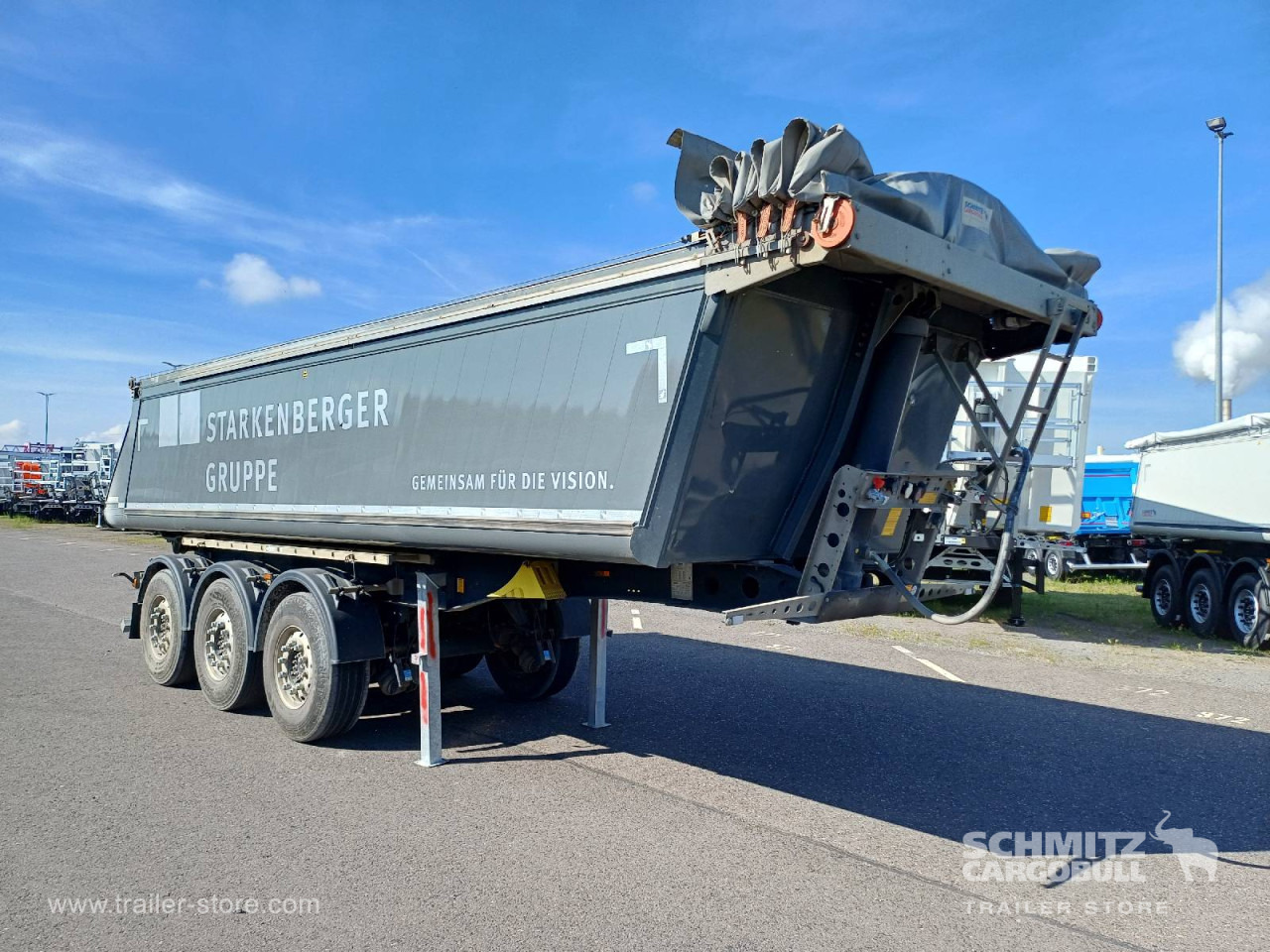 SCHMITZ Auflieger Kipper Stahlrundmulde 24m³ - Tipper semi-trailer: picture 1 SCHMITZ Auflieger Kipper Stahlrundmulde 24m³ - Tipper semi-trailer: picture 1
