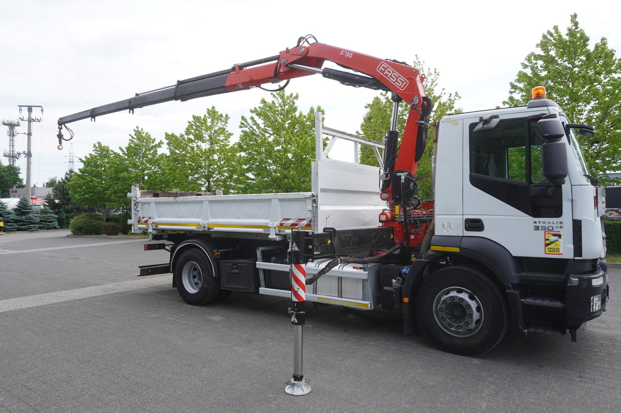 Tipper, Crane truck IVECO STRALIS 330 E6 / FASSI 195A 8.5 T / 3-side tipper: picture 19