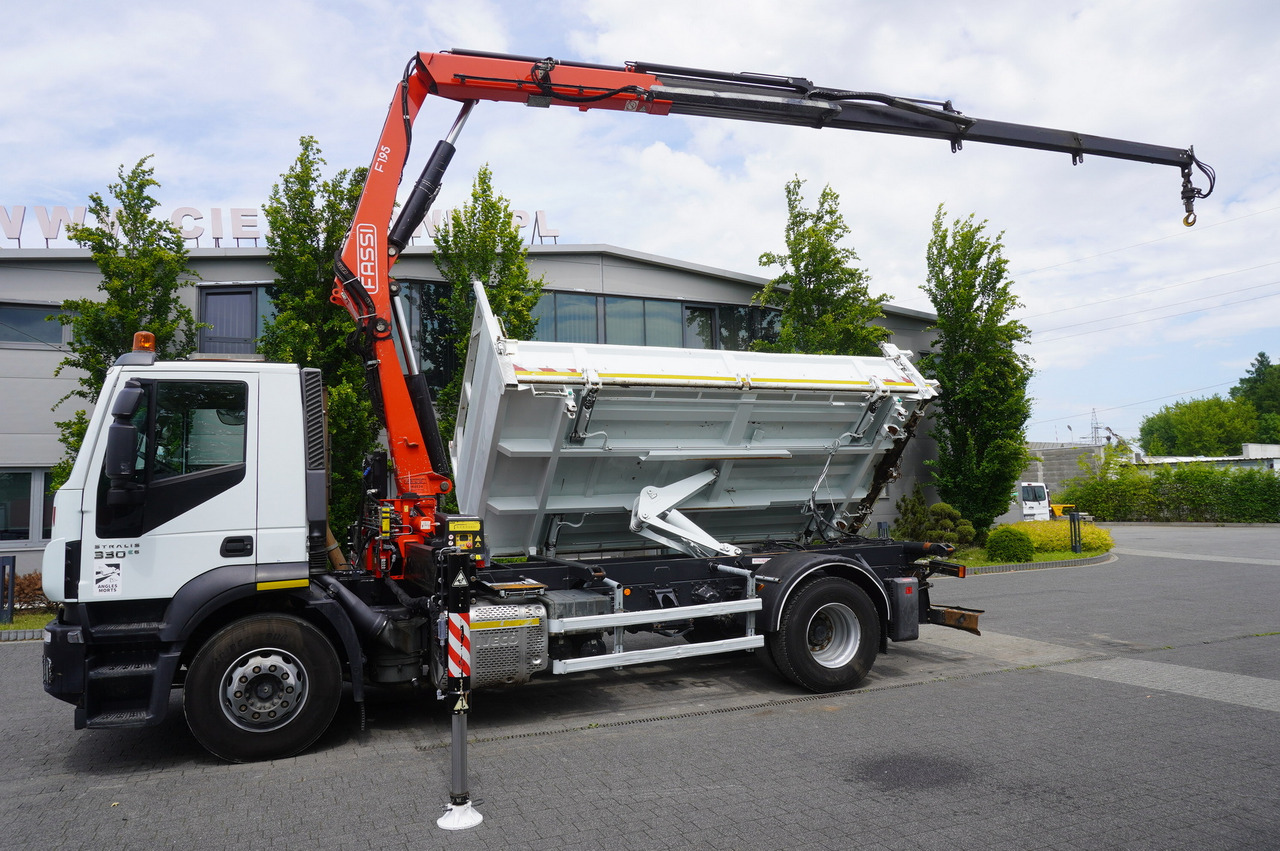 Tipper, Crane truck IVECO STRALIS 330 E6 / FASSI 195A 8.5 T / 3-side tipper: picture 18