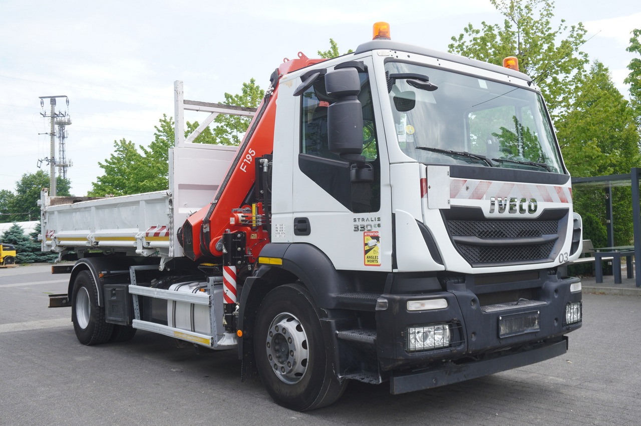 Tipper, Crane truck IVECO STRALIS 330 E6 / FASSI 195A 8.5 T / 3-side tipper: picture 6