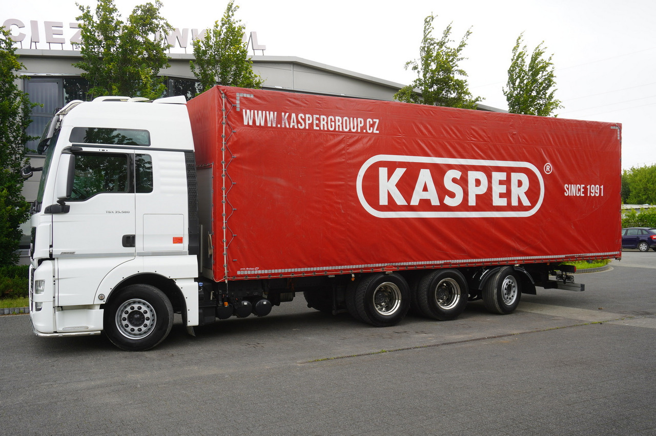 MAN TGX 35.580 E6 8x4 /4 / 23 EPAL tarp superstructure / 4th axle steered - Curtainsider truck: picture 2 MAN TGX 35.580 E6 8x4 /4 / 23 EPAL tarp superstructure / 4th axle steered - Curtainsider truck: picture 2