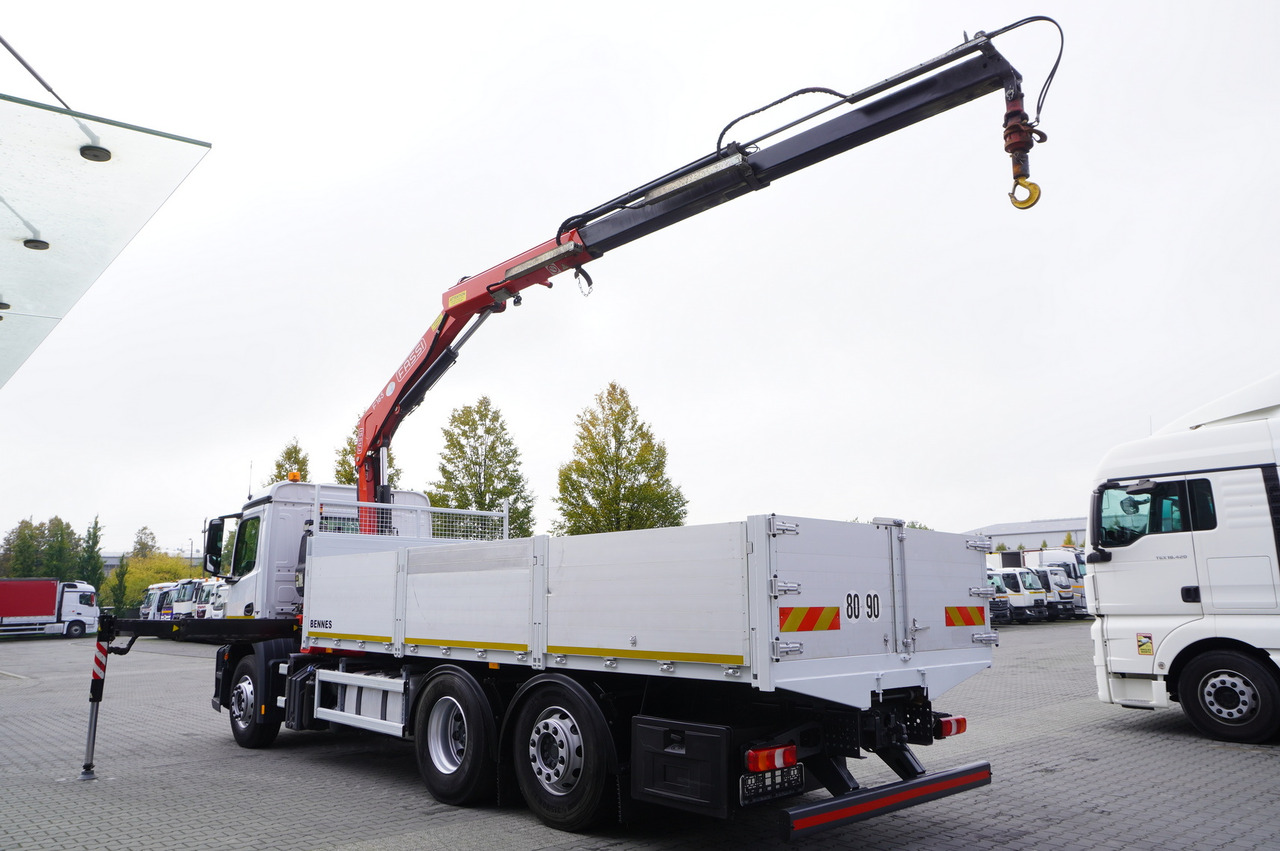 Crane truck MERCEDES-BENZ Antos 2540 / Flatbed 15 EPAL / Fassi F165 / 6.1 t / 8 m reach / remote control / rotator / 1600 MTH / steered axle: picture 6