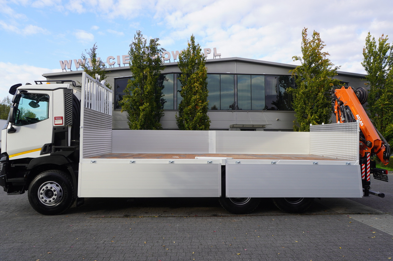 RENAULT C380 Comfort 6x4 / Atlas 172.3E crane / Range 12.3 m / capacity 6.1 t / Flatbed 17 EPAL - Dropside/ Flatbed truck, Crane truck: picture 3 RENAULT C380 Comfort 6x4 / Atlas 172.3E crane / Range 12.3 m / capacity 6.1 t / Flatbed 17 EPAL - Dropside/ Flatbed truck, Crane truck: picture 3